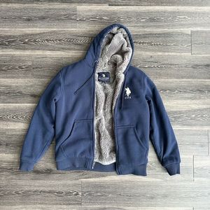 Mens U.S. Polo Sherpa Lined Hoodie